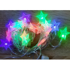 Гирлянда прозр.провод фигурная 40 LED "звезда" 4м Гирлянда прозр.провод фигурная 40 LED "звезда" 4м