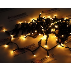 Гирлянда уличная бахрома черн провод 3м*0,7м 100 LED крист.желт. Гирлянда уличная бахрома черн провод 3м*0,7м 100 LED крист.желт.